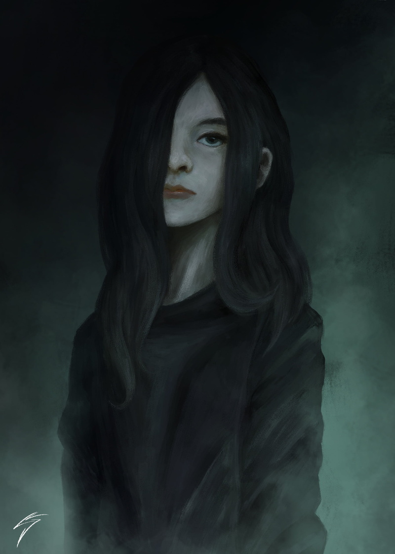 fan art, video game characters, video game girls, 1080P, video game art, resident evil 7, Eveline, artwork