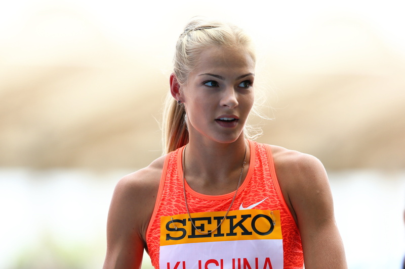 Russian long jumper., the double champion of Europe, 4K, CSKA, Darya Klishina