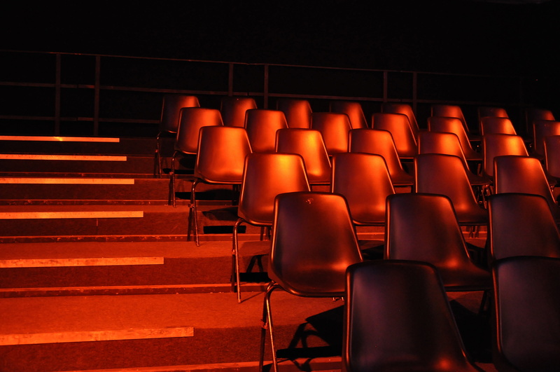 auditorium, comfortable, chairs, absence, projection, performance, 4K, stage - performance space, theater, arts culture and entertainment, movie, in A Row