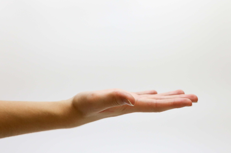 indoors, human finger, human limb, body part, palm, unrecognizable person, blur, colored background, close up, asking, gesturing, human, person, photoshoot