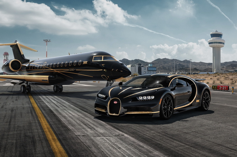 global express, Bugatti, 1080P, aircraft, car, vehicle