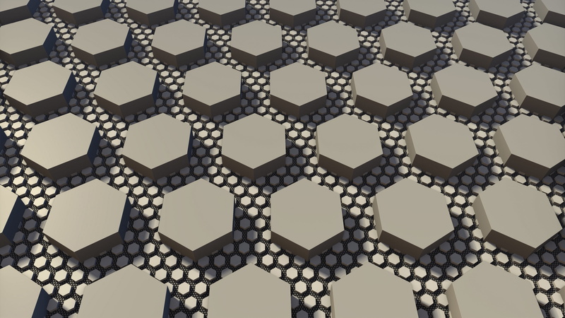 geometry, repetition, tile, abstract, full frame, built structure, shape, art and craft, no people, indoors, close-up, flooring, hexahedron, 3d, hexagon