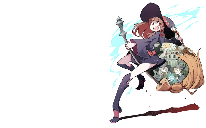 hat, outdoors, women, Little Witch Academia, sky, two people, young adult, lifestyles, portrait, front view, white background, clear sky, day, copy space