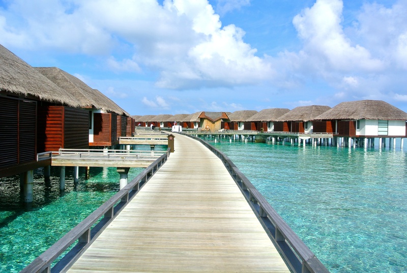 architecture, nature, vacations, holiday, blue, swimming pool, island, jetty, outdoors, 4K, clear water, photograph, dock, pier, building exterior, tourist Resort