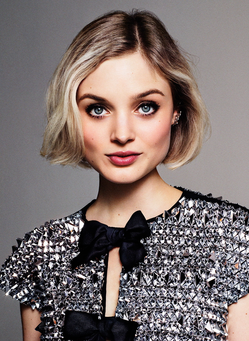 portrait, beauty, body part, gray, Bella Heathcote, adult, headshot, hairstyle, studio shot, glamour, women, modern, elegance, hair, make-up, one person
