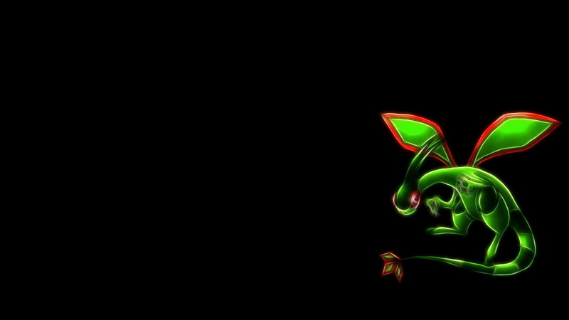 background, black background, anime, pokemon, tradinghard, 720P, black, flygon, dragon, green