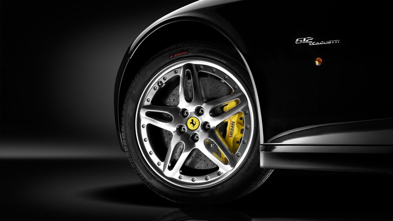 1080P, ferrari, black, cars, rims, scaglietti, supercar