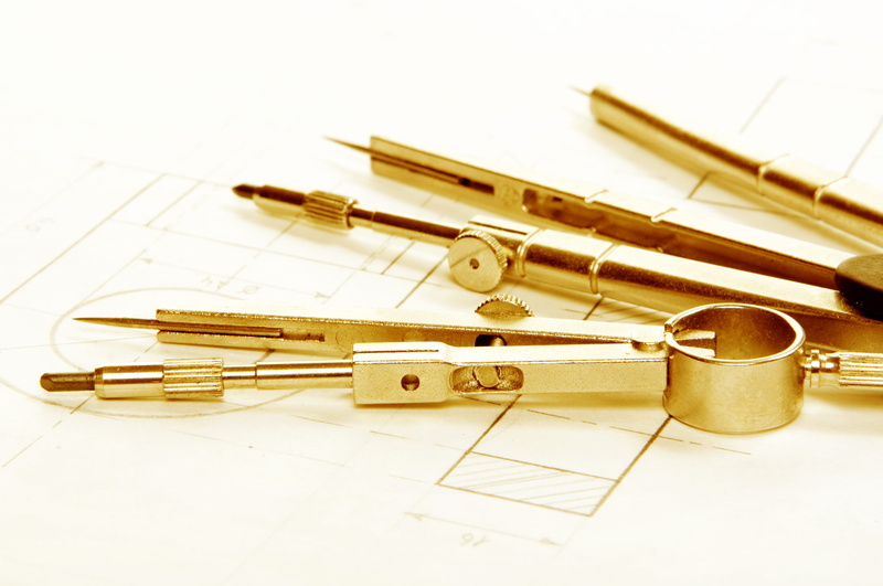 engineering, paper, still life, table, plan, studio shot, work, close-up, compasses, drawing, group of objects, creativity, accuracy, instrument, focus on foreground