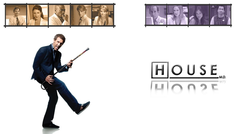 copy space, house, Jennifer Morrison, front view, men, young adult, white background, portrait, studio shot, Hugh Laurie, 1080P, full length, arts culture and entertainment