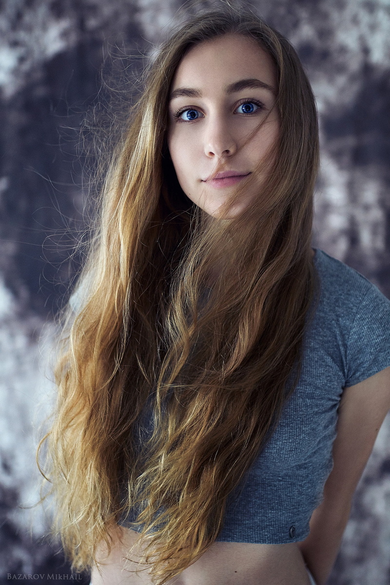 Mikhail Bazarov, women, long hair, model, 1080P