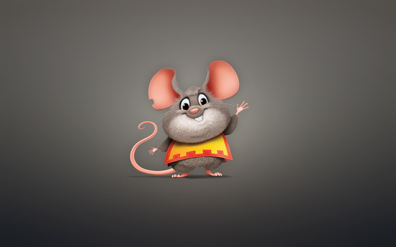 rat, high angle view, animal themes, copy space, gray background, illustration, animal representation, 1080P, representation, animal, still life, no people