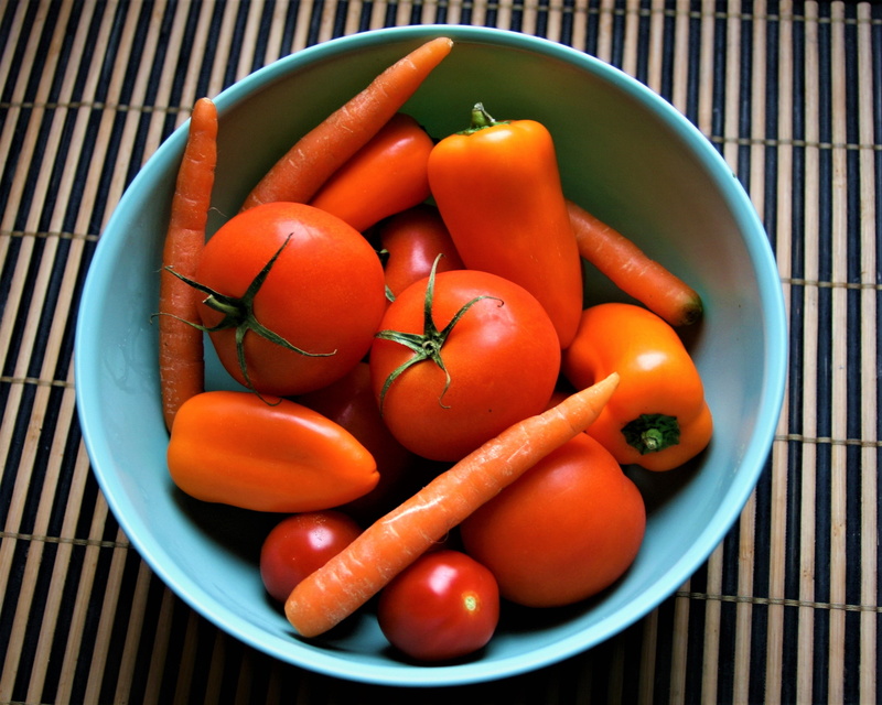 bowl, tomato, wellbeing, indoors, food and drink, vegetables, freshness, orange, 2K, vitamins, ripe, healthy eating, diet, close-up, place mat, fruit