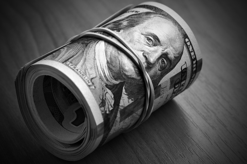 dollar, roll, 5K, paper