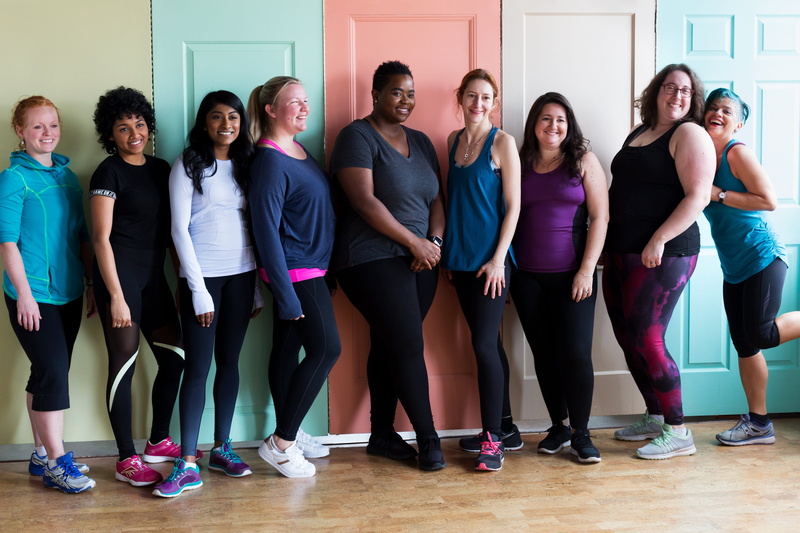 standing, strong, smiling, young adult, Team, looking at camera, Body-positivity, Teamwork, 4K, together, full length, Group, woman, happiness, indoors