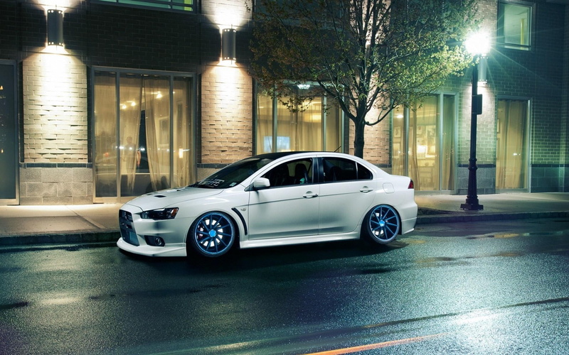 1080P, city, mitsubishi, parking, evolution, lancer, x