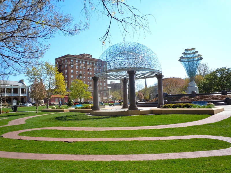 sky, town, building exterior, park, growth, downtown, city, tree, no people, council bluffs, 4K, outside, religion, travel destinations, nature, clouds