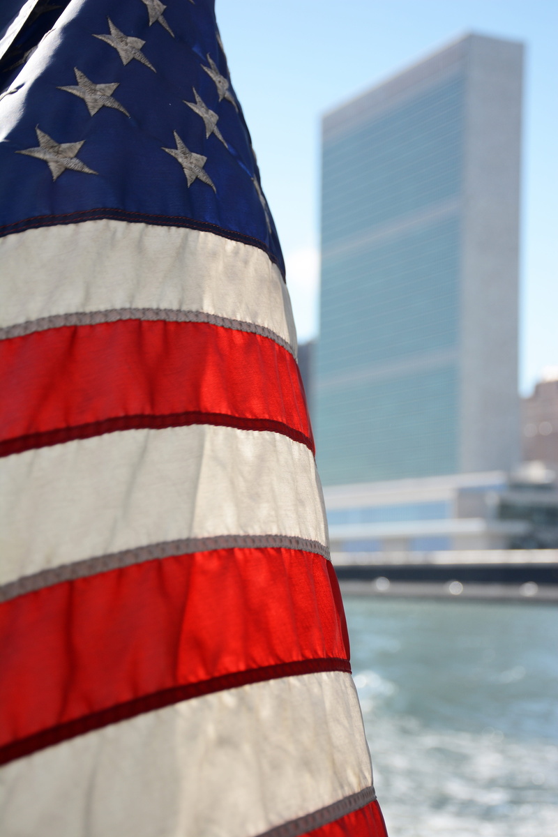 independence, sunlight, united nations, photography, shape, us flag, building exterior, politics, peace, no people, 5K, blue, red, patriotism, united