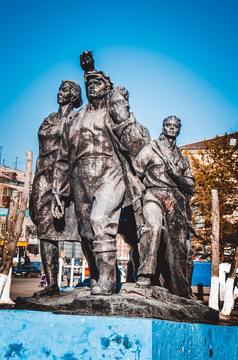 the first builders, human representation, black monument, the past, 4K, nature, built structure, creativity, kazakhstan, low angle view, blue, building exterior