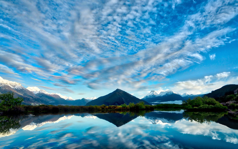 body of water, outdoors, cloud - Sky, near, landscape, nature, lake, body, 4K, white cloud, mountain, beauty In Nature, reflection, sky, scenics, blue skies