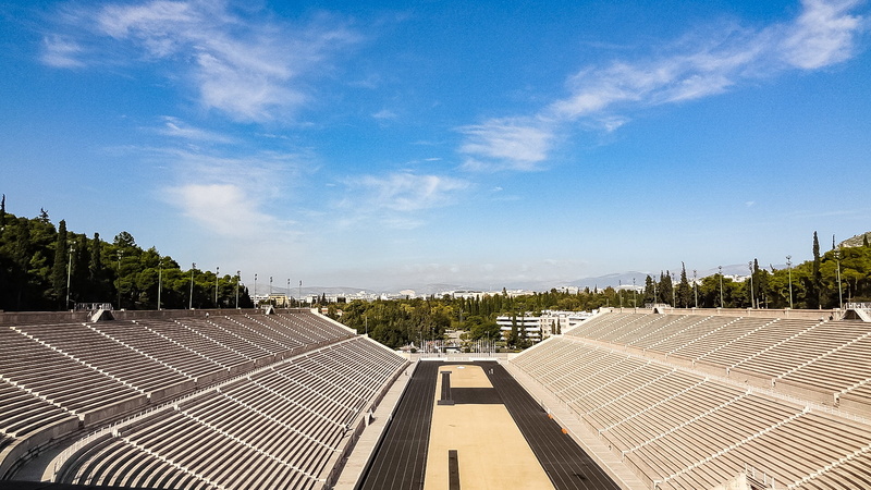 stage, outdoors, solar energy, technology, lines, environmental conservation, renewable energy, trees, environment, olympics, outdoor place, blue, 1080P