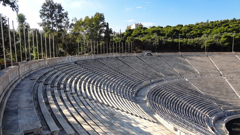 curve, amphitheater, stage, 1080P, nature, estate, city, empty, architecture, ancient civilization, archaeology, the past, shadows, historical building