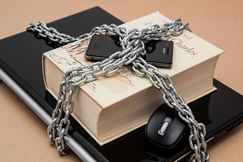 mouse, rope, no people, box, metal, protection, text, prohibited, still life, close-up, smartphone, safety, computer, book, mobile phone, laptop, steel