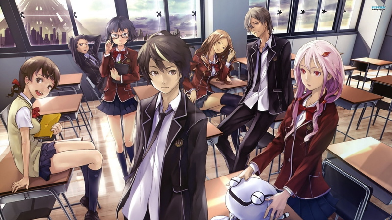 miniskirt, anime boys, 1080P, Guilty Crown, anime girls, anime, school