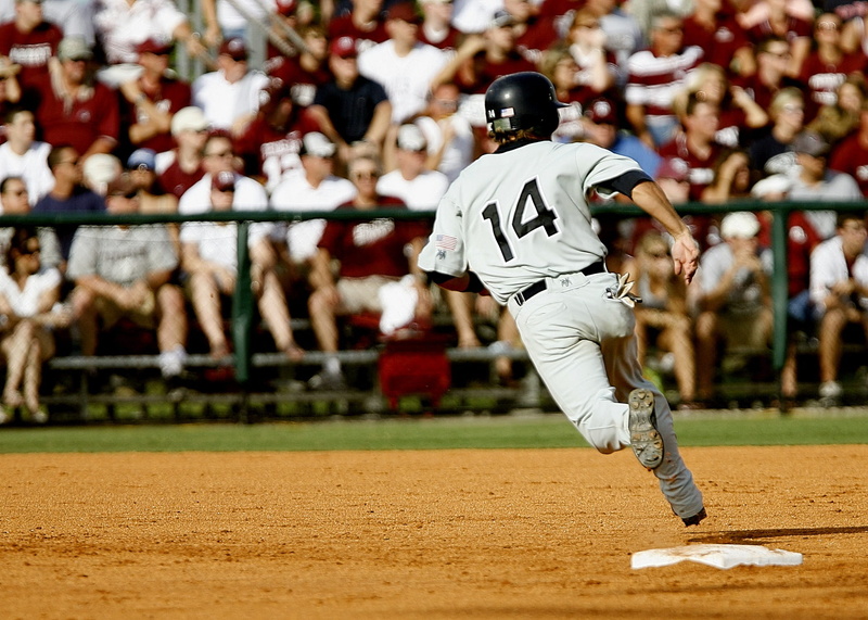 game, number, ball, playing, baseball team, baseball uniform, goal, baseball player, group of people, athlete, headwear, helmet, baseball - sport, focus on foreground