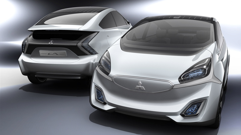 front, back, hybrid, Mitsubishi CA-MiEV, city cars, ecosafe, concept, electric cars, review, 4K, test drive