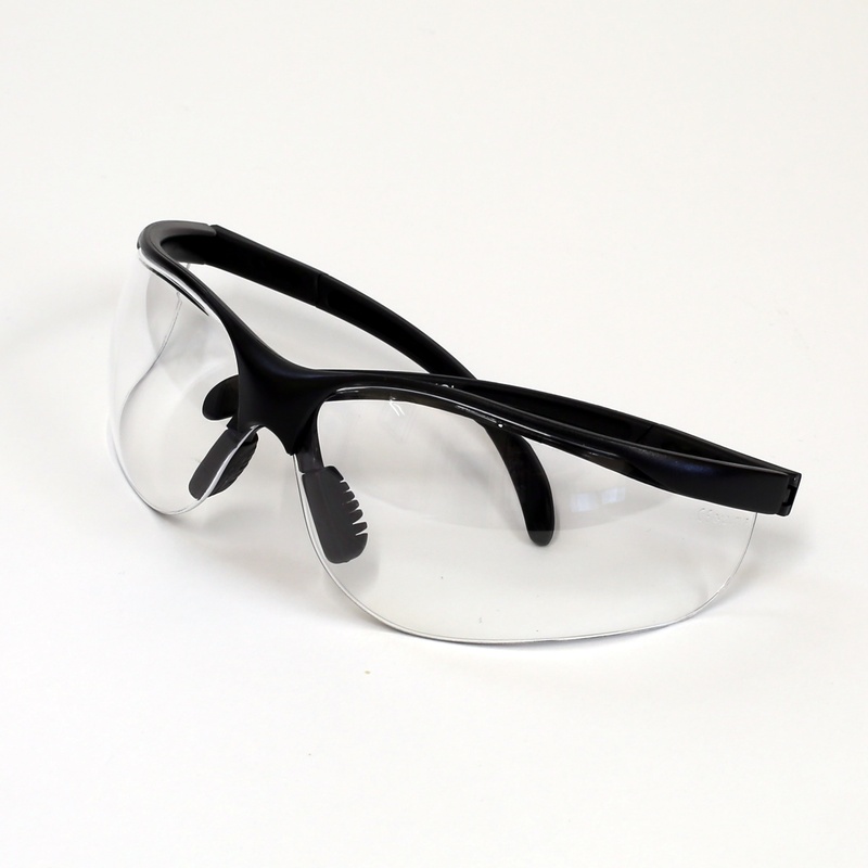 safety, copy space, still life, table, white, indoors, framed, eyeglasses, protection, safety glasses, fashion, equipment, surface, black, cut out, black color