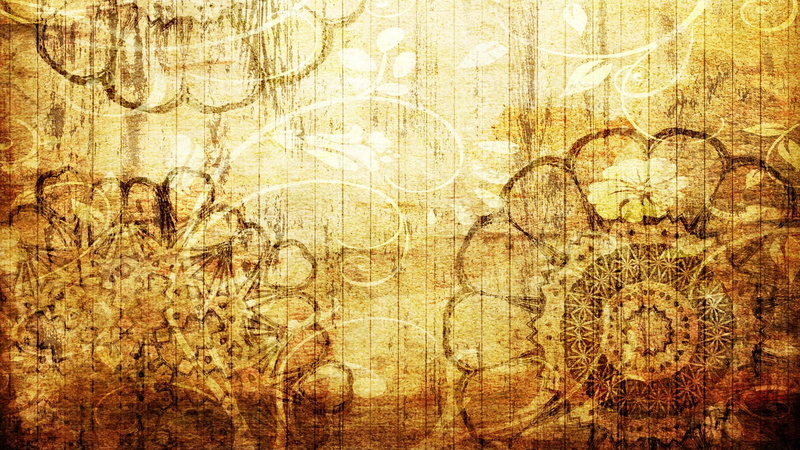1080P, floral, black, grunge, illustration, design, brown