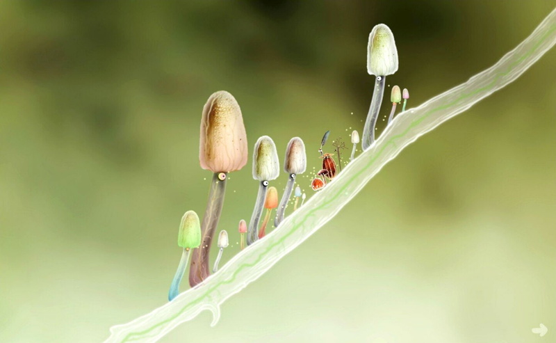 fantasy, graphic, point and click, adventure, botanicula, bokeh, family, 720P
