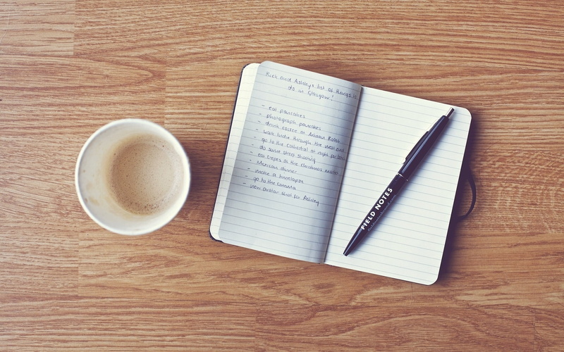 pen, directly above, wood - Material, office, drink, coffee, click, still life, high angle view, black, white, paper, document, backgrounds, education