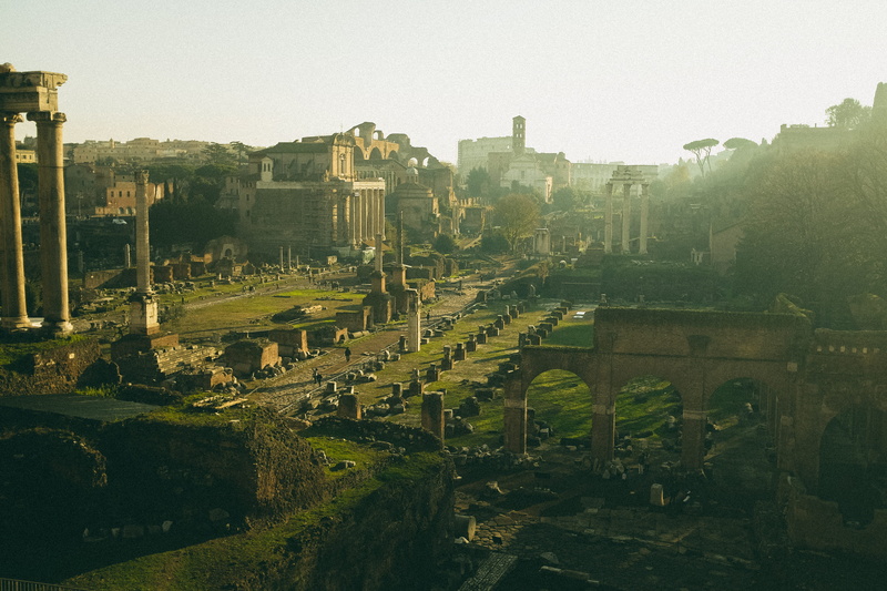 antiquity, built structure, ancient civilization, incidental people, archaeology, the past, travel, forum, damaged, clear sky, rome, ruined, building exterior