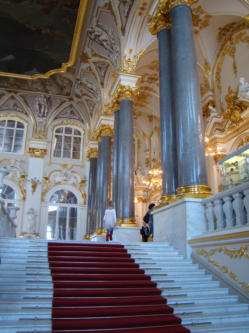 columns, winter palace, staircase, marble, standing, lifestyles, incidental people, belief, architectural column, building exterior, indoors, men, real people