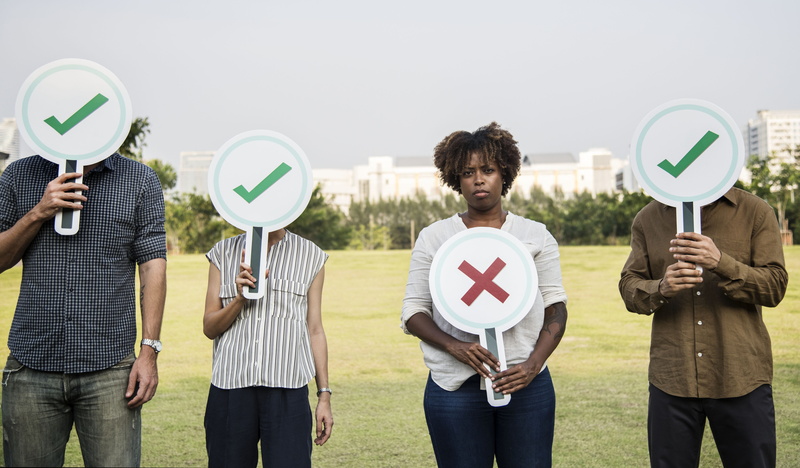 nature, standing, correct, 4K, shape, grass, young men, men, day, sad, four, mark, signage, together, check, three quarter length, wear, young adult, holding