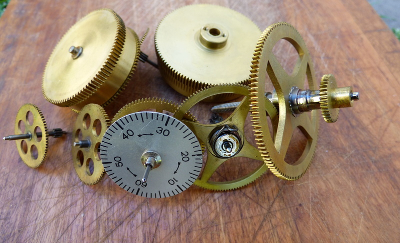 high angle view, clock, bronze, complexity, round, pocket watch, metal, brown, watch, shape, analog, colored, machine part, accuracy, machinery, 4K, gears
