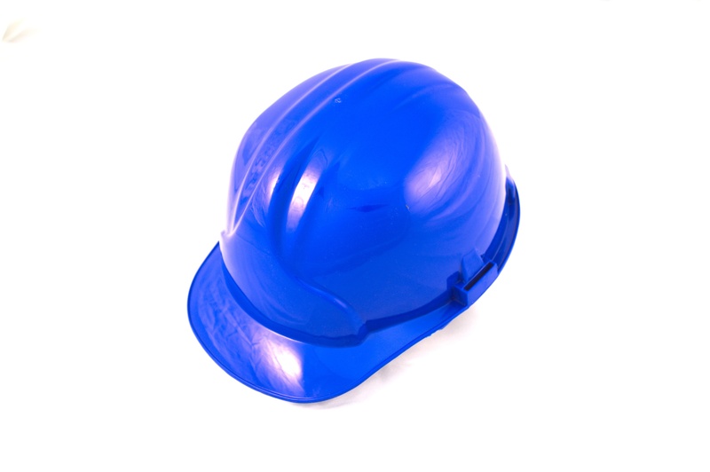 copy space, shape, close-up, blue, industry, no people, vulnerability, design, shiny, hat, sphere, studio shot, 4K, helmet, single object, fragility, cut out