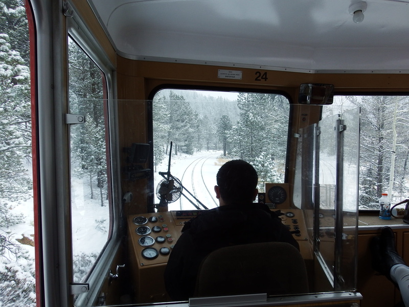 rocky, 4K, mountains, natural, transportation, lifestyles, tourism, cog railroad, colorado, sky, windshield, summit, outdoors, nature, real people, sitting