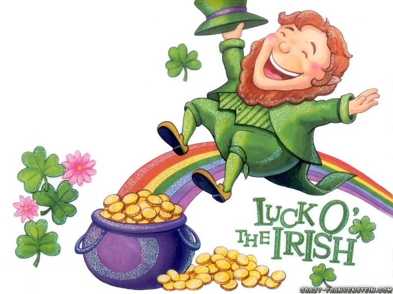 hd, 480P, irish, abstract, luck, rainbow, graphic, o, coins, gold