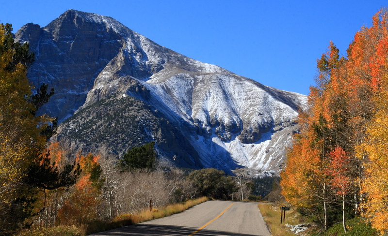 park, autumn, road, mountain, Travel, great, outdoors, Great Basin National Park, Lehman Caves, white, national, Wheeler Peak, scenics, daytime, 2K, basin