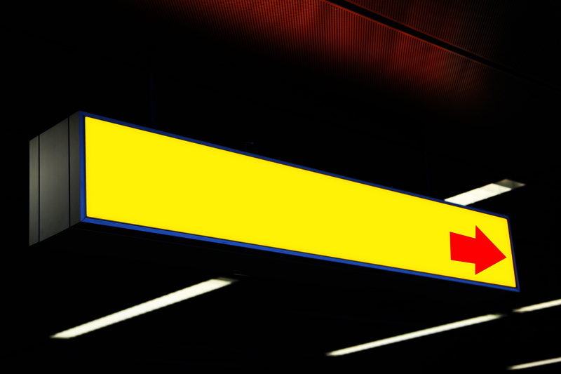 leaving, directional sign, 4K, copy space, arrow, advice, dark, information symbol, warning symbol, traffic arrow sign, shield, warning sign, note, exit sign