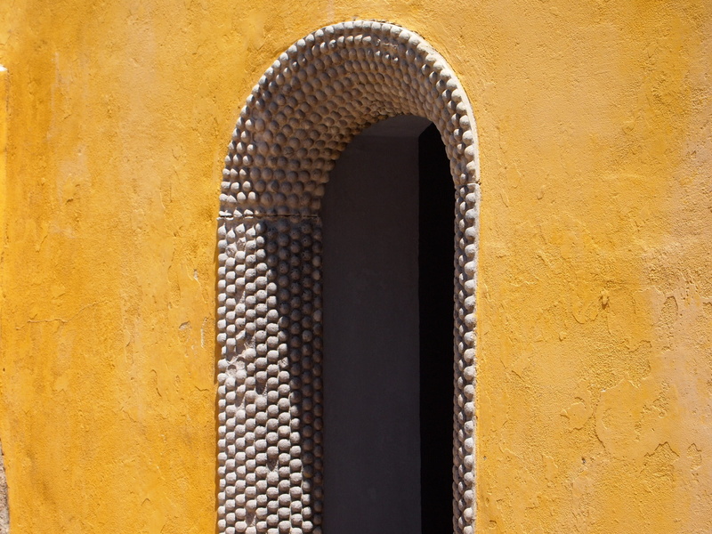 Portal, Old, wall, outdoors, wall - building feature, security, Output, arch, built structure, Input, yellow, input, shape, output, metal, Arc, no people