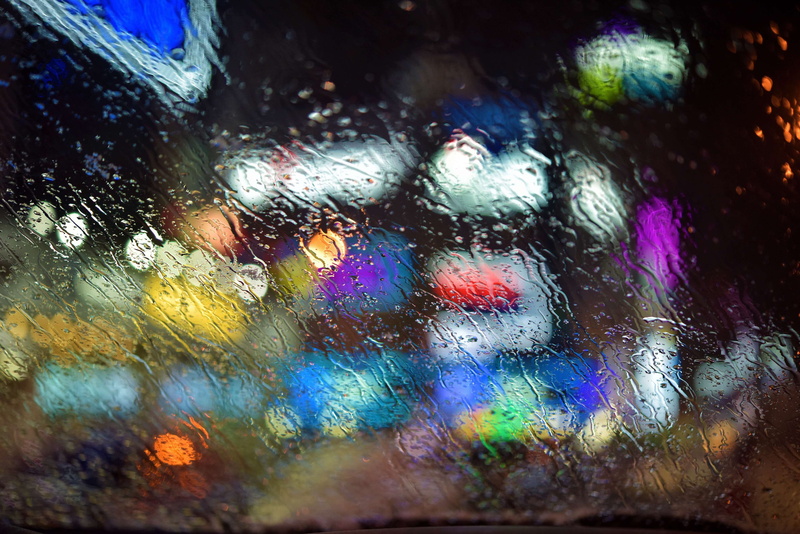 mation, night view, motor vehicle, city, car, wet, nightlife, rain, mode of transportation, rainy season, multi colored, window, the wait, glass, outdoors