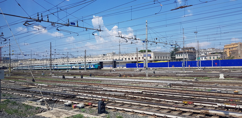 clouds, shunting yard, technology, emotion, delusion, rail transportation, output, transportation, arrival, sky, outdoors, power supply, station, train - vehicle