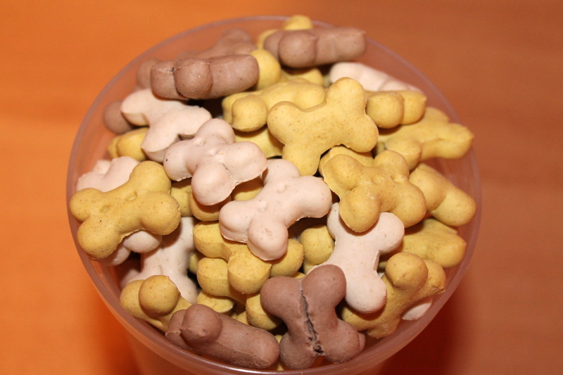 brown, directly above, baked, sweet, chocolate, close-up, large group of objects, 1080P, crockery, sweet food, indoors, bone, studio shot, dogs lick us