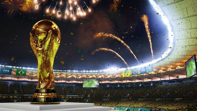 fifa, gold, brazil, world, th, built structure, trophy, nature, green color, cup, desktop, technology, art and craft, star - space, water, lighting equipment