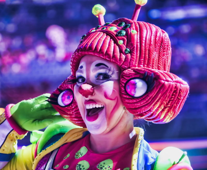 carnival, mouth open, circus, front view, clown, real people, teeth, close-up, red, disguise, young adult, one person, amusement, mouth, women, fun, funny