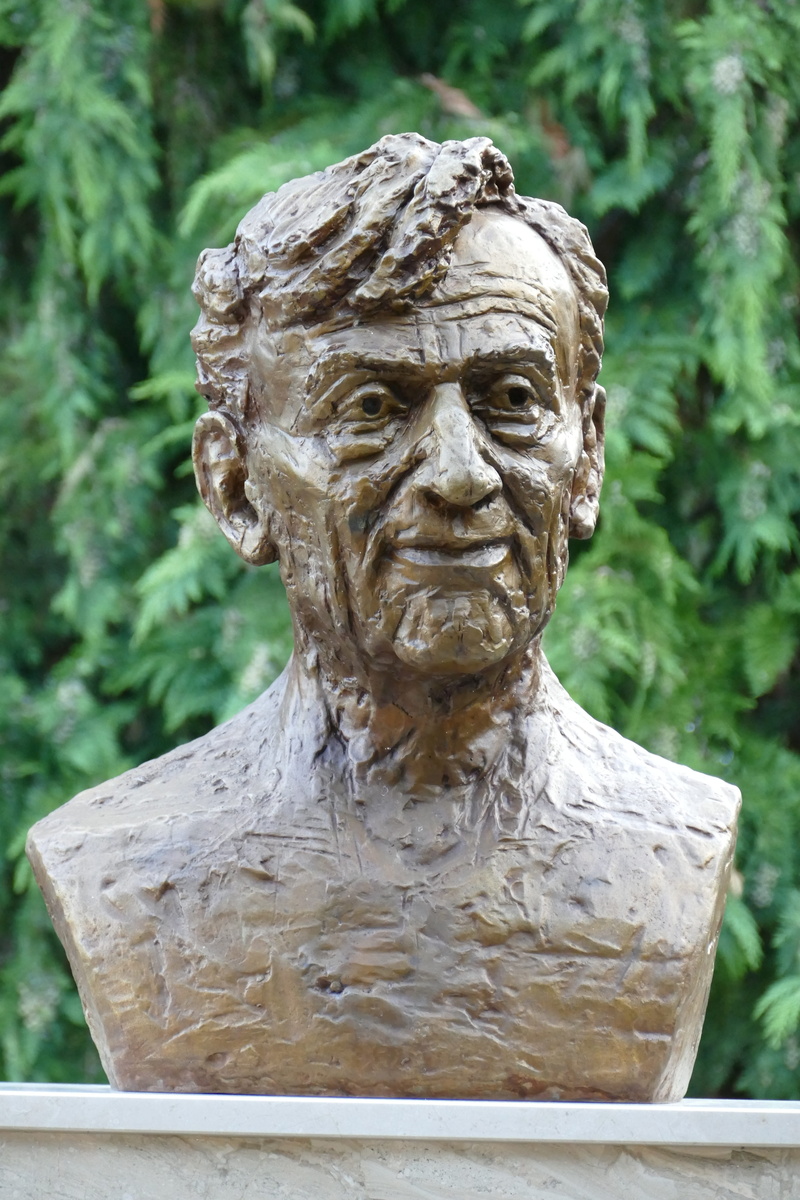 fiedensnobelpreis, sighetu marmatiei, bust, focus on foreground, elie wiesel, carving - craft product, jew, statue, representation, craft, stone material