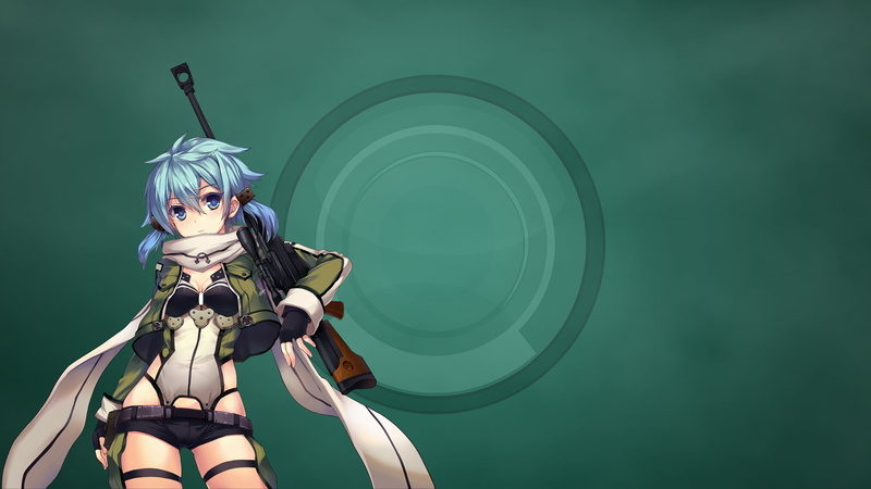 gradient, green color, futuristic, bizarre, Asada Shino, indoors, human representation, no people, green background, studio shot, anime, science, anime girls